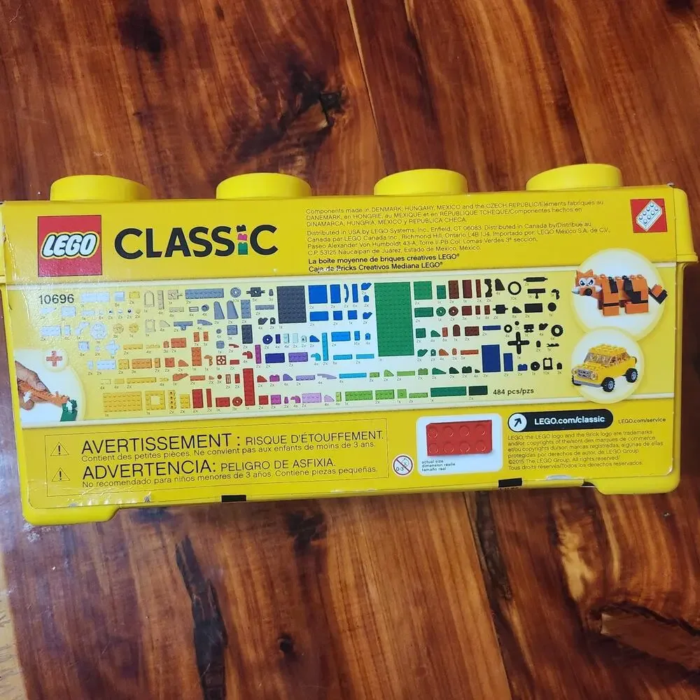 LEGO Classic Medium Creative Brick Box 10696 Building Toy Yellow Box 484 Pieces